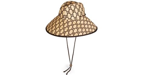 gucci wide brim raffia hat
